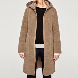 Zara SzS faux sherpa shearling reversible coat